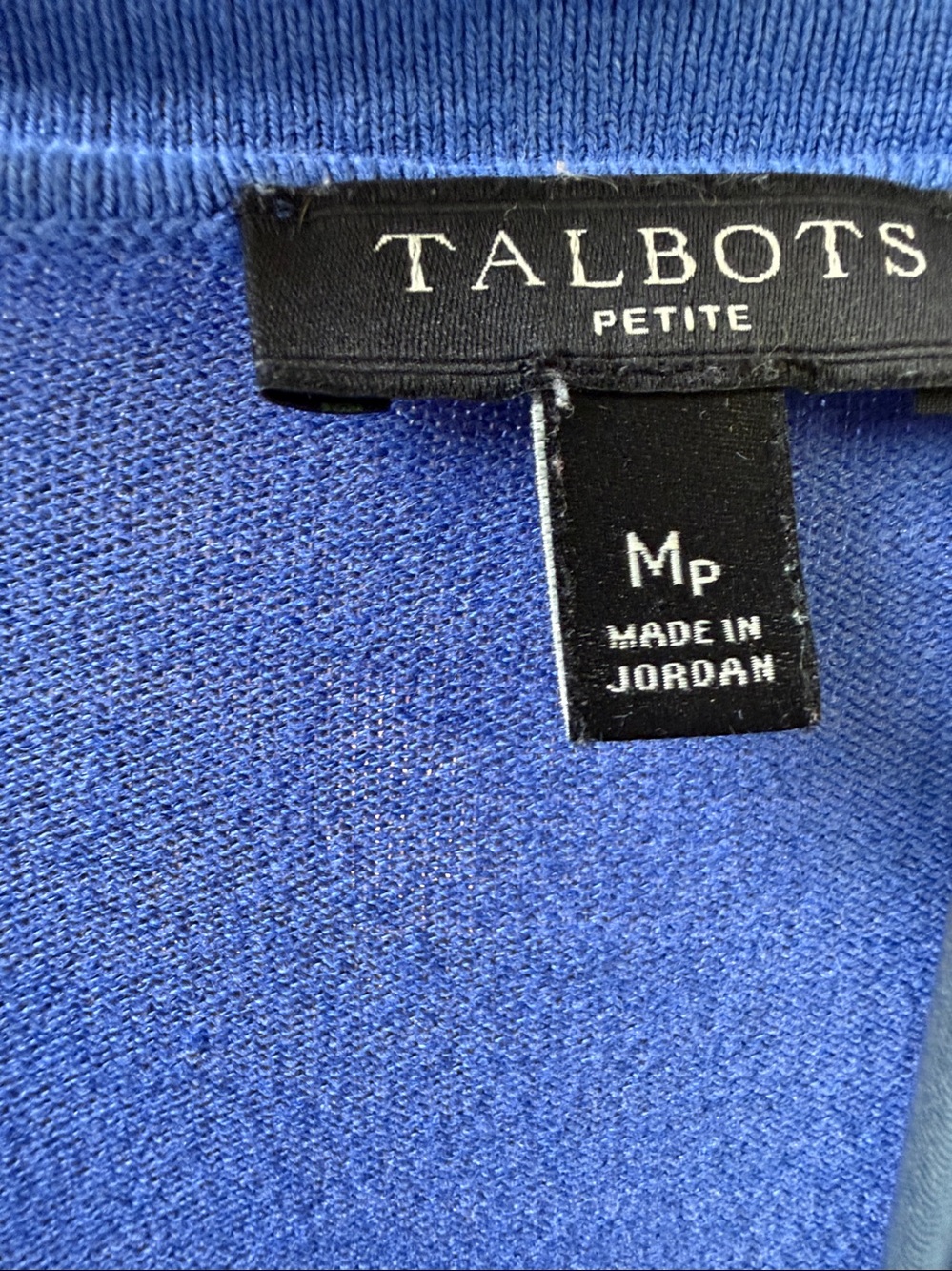 Talbots Bright Royal Blue Button-Front Cardigan - Picture 3 of 5